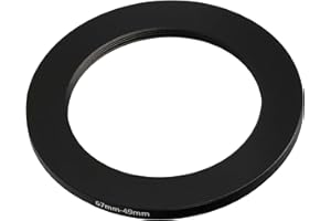 vhbw Step-Down-Ring Adapter von 67 mm auf 49 mm für Kamera Objektiv - Filteradapter, Metall, Schwarz