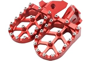 BECWDVO Motorcycle CNC Aluminum Footpegs Bracket Pedals Foot Pegs/Fit For Surron Ultra Bee UB Electric Motocross Bike Motorcycle Footrest Foot Pegs(Ultra Bee Red)