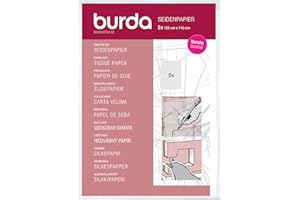 Burda Style Seidenpapier | Schneider Papier | Halbtransparent zum Abpausen | 5 Blatt 110 x 150 cm - Rosa, Einheitsgröße