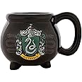 Silver Buffalo Harry Potter House Slytherin Crest Caldron Ceramic 3D Sculpted Mug, 20 oz