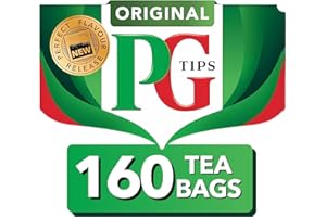 PG Tips Original, Black Tea Bags Bulk, Refreshing, Flavourful & Full-Bodied, Perfect Flavour Release, 160 Plant Based Biodegradable Teabags