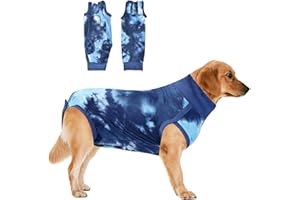 NAAPESI Traje de recuperación quirúrgica para perros, protector de heridas abdominales para cachorros, ropa quirúrgica médica para evitar lamer, chaleco para después de la cirugía, body de castración médica