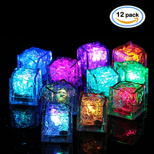 OMGAI Submersible LED Eiswürfel Mit Blinkt Multi Farben Licht Rocks für Bar Verein Champagner Hochzeitsturm Party Ereignis Geschenk Dekoration 12 Pack
