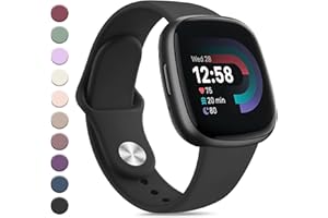 Tobfit Correa Compatible con Correa Fitbit Versa 4 / Fitbit Versa 3 / Fitbit Sense/Sense 2 Mujer Hombre, Correas de Silicona, Pulseras de Repuesto Deportiva Impermeable