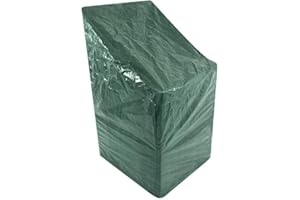 ALAYSTAR Heavy Duty Garden Patio Furniture Stacking Chair Cover - Keeps your Chairs All Year Round from the Weather Dirt and Grime - Easy to clean - weather-resistant and dust-proof