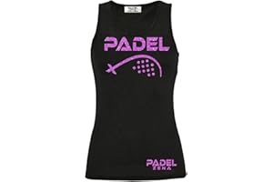ZENA Canotta Donna Sportiva con Glitter, Canotta Padel, Tessuto Elasticizzato Traspirante Dry Fit, Abbigliamento Padel Donna, Tinta Unita con Scritta Glitter