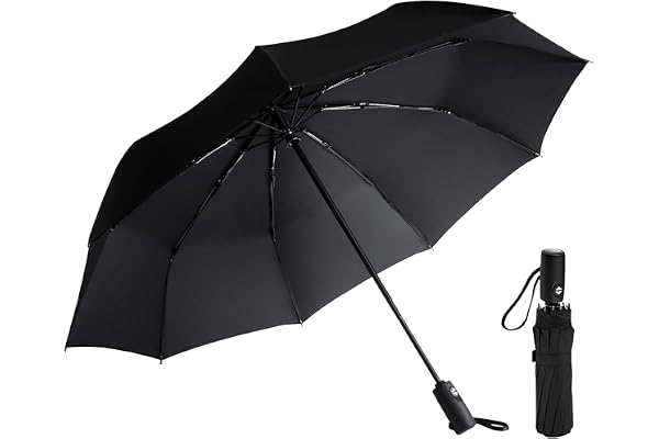 AMVUZ Paraguas Plegable de Viaje Compacto Automático a Prueba de Viento