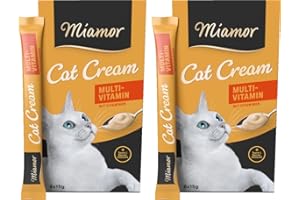 Miamor Cat Snack Cream Multi-Vitamin | Pack of 2 6 x 15 g + 1 Free Sachet | A Healthy Reward Without Unnecessary Additives | Delicious Lick Snack
