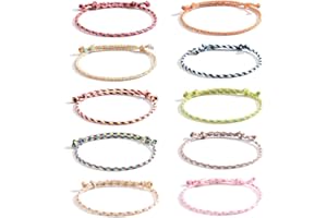 VU100 10PCS Bracelets Fille Femme Bracelet de l'amitié tressés Faits à la main Multicolore Corde, Cadeau pour Famille Ami