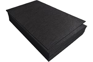 Jtnohx Feltro per L'artigianato, Fogli Feltro Rigido 1 mm Spessore, 32 Pezzi Tessuto di Feltro, 17,78×28,7 cm Feltro Colore per Cucito e la Decorazione del Partito (Nero)
