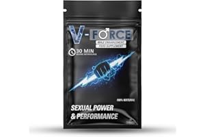 V-Force 30 Pills 100mg - Boosted Stamina & Performance for Men - Stronger, Harder & Enhanced Firmness - Natural Male Food & Herbal Supplement for Prolonged Results