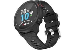 OVERSTEP Kompatibles Vivoactive 3-Armband, 20 mm, Weiches Silikon, Ersatzarmband für Venu Sq/Galaxy Active 2/Forerunner 245/645 Music/Vivomove HR