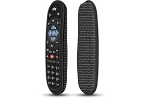 HYDREAM Cover for Original Sky Q Voice Remote Control SKY135,Sky Glass Remote Protective Silicone Case SKY Q Touch and Non-Touch Remote Control Sleeve Skin Holder Battery Back Protector Replacement-Black