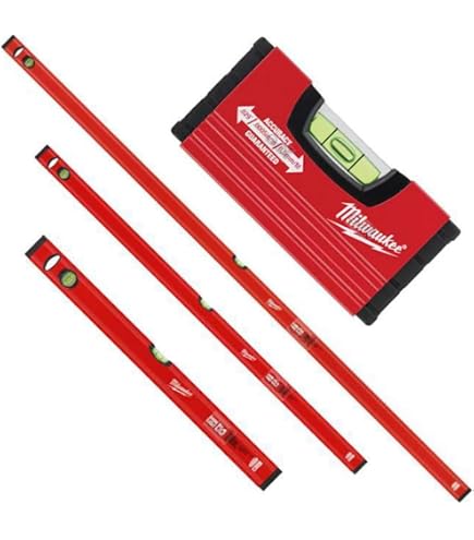 Livella Magnetica Milwaukee 120 Cm Redstick Backbone - Nucleo In Metallo, Magneti Al Neodimio, Rossa/nera