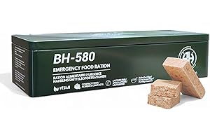 BLACK HEED LLC 20 años de caducidad！BH-580 Ración Alimenticia de Emergencia, Barra energética de supervivencia, Vegana (1 box)