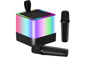 YOLEMIKO Kids Mini Karaoke Machine - Birthday Presents Christmas Stocking Fillers Secret Santa Gifts for Kids, Daughter, Niece, Granddaughter Teenage Girls (Black)