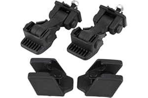 Pestillo para Capó, Yctze 2 Juegos de Pestillos de Seguridad para Capó Soportes de Repuesto para Wrangler TJ 97-06 55176636AD 55395652AC