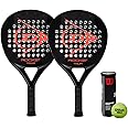 Dunlop Rocket Padel Racket Twin Pack inc Padel Balls