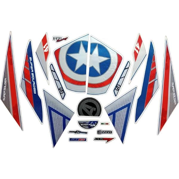Sticker & Decal for Bike (Multicolor) (Hf Deluxe Bike Sticker Sky
