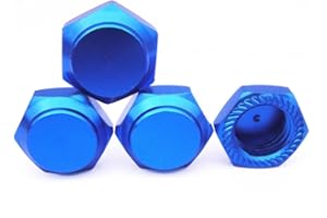 hobbysoul 4 dadi per ruota RC 1/8 17 mm in alluminio, filettatura 1,25 mm, blu per Hobao HSP HPI Jammin OFNA VP-PRO FS 1/8 RC
