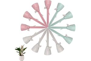 Atsmoce®2024 Nouveau Goutte à Goutte Bouteille, 12 Kits Cône d'arrosage Automatique avec Vannes, Dispositif d'arrosage Automatique Vacances, Arrosage lent et précis, convient plupart bouteilles