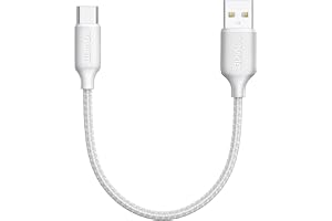 RAVIAD USB C-kabel kort , snabbladdningskabel 3 A nylon flätad USB C laddningskabel kort kompatibel med iPhone 15/15 Pro