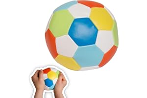 ‎ALLDORO alldoro Softball, Soft-Fußball für Indoor & Outdoor, weicher Schaumstoff-Ball für Kinder, Ø 10 cm