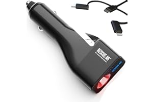 NP NIGHT PROVISION Rescue A6 Emergency 6-in1 Car Safety Device USB Car Charger Window Breaker Seat Belt Cutter 2200mAh Power Bank Powerful LED Flashlight with Red Emergency Beacon Ver 2.0 (1 Pack)