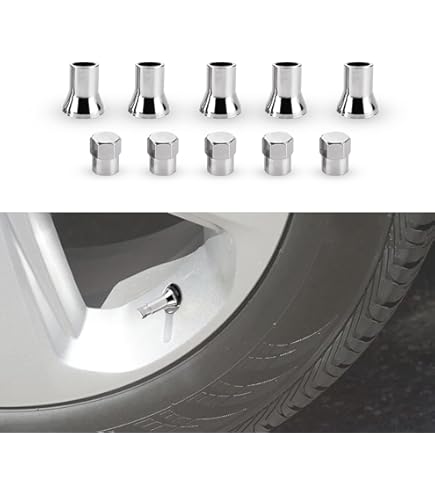 Tappi Valvola Pneumatici Auto - 50 Pezzi, 10 Colori, Con O-Ring - Foto 3