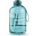 SLUXKE 3,6 L Wasserflasche Mit Zeitmarkierung – BPA-frei, Auslaufsicher, Mit Griff & Strohhalm