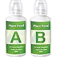 Hydroponic Nutrient Solution | A And B Hydroponic Nutrients | Plant Nutrient Solution | Hydroponics Plant Food A & B | Indoor Plant Fertilizer For Hydroponics Growing System
