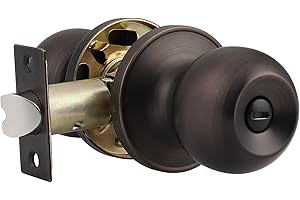 Probrico Stainless Steel Lock Set Privacy Keyless Interior Door Knobs for Bedroom Oil Rubbed Bronze