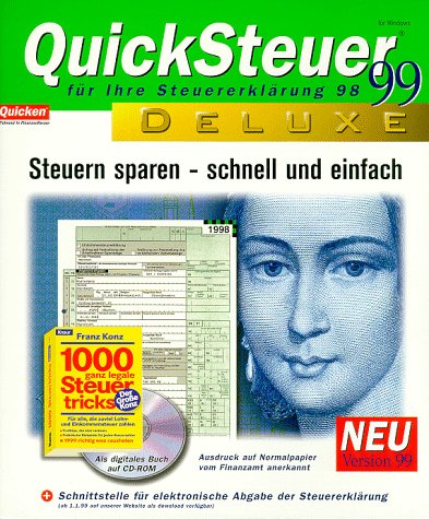Preisvergleich Produktbild QuickSteuer Deluxe 99. CD- ROM für Windows 98 / 95 / 3.1x