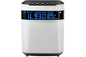 ‎CRELIVER Creliver Sauerstoffkonzentrator,Sauerstoffmacherstange,Hohe Konzentration Sauerstoffgerät 1-7 l/min 93%,24-Stunden-Zyklusarbeit Sauerstoffdurchfluss Einstellbare Sauerstoffmaschine(Deutscher Designer)