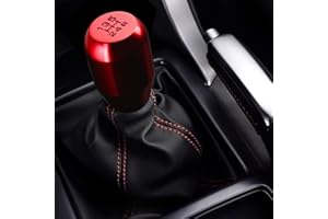 NIRANANDA Red Manual 5 Speed Universal Gear Stick Shift Knob Racing For JDM Aluminum Shifter (Red)
