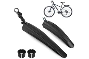 KILDOWS Ensemble de Garde-Boue arrière pour vélo de Montagne de 50,8 à 66 cm - Garde-Boue arrière réglable pour VTT, vélo de Route, vélo de Ville - Accessoires Contre Les éclaboussures d'eau et de