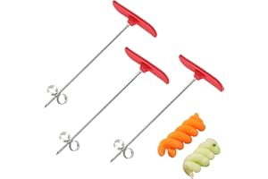 LUNAANDA Spiralschneider, 3 Stück Edelstahl Gemüse Spiralschneider,Spiral-Gemüseschneider, Kartoffelschneider Set,Für Karotten,Gemüse, Obst,Gurke Kueche Tablett Dekor