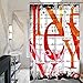 Produktbild lili Drucken Polyester Duschvorhang Terror seltsame Europa und Amerika Wasserdicht Umweltschutz Home Fenster Vorhang w 150 cm * h 180 cm