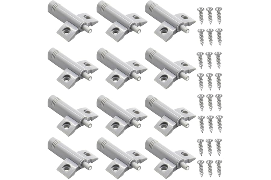 12 Pcs Soft Close Dampers Set with 24 Screws, Easy Install Soft Close Door Dampers for Cupboards and Drawers, Practical Soft Door Closer to Reduce Noise and Impact