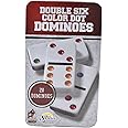 SHINE Dominoes Double 6 Dominoes Game Set Color Dot Design Game Kids Adults Game