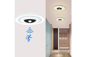 ‎YNDD YNDD Deckenleuchte Flur LED mit Bewegungsmelder, Flurlampe mit Bewegungssensor Deckenlampe Innen Warmweiss 4500K Sensorleuchte Kellerlampe für Abstellkammer Treppe Veranda Garage Balkon Ø: 9.44 In