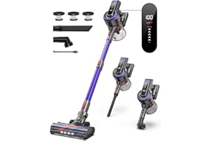 ‎BUTURE PRO Buture Pro Akku Staubsauger JR400, Kabellos 38000Pa/450W, Bis Zu 55 MIN, Mit Touch Display, LED Elektrobürste, Für Hartböden Teppiche Tierhaare