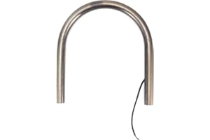 EVGATSAUTO Cafe Racer Rear Seat Frame, Rear Seat Loop Tail Hoop Frame for Cafe Racer Style Flat Pipe Tube with Brake Turn Light(210mm)