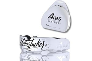 ‎ARES FIGHTWEAR Ares Fightwear® Slim Fit Mundschutz Boxen inkl. Aufbewahrungsbox für Kampfsport, MMA & Athleten I Maximaler Zahnschutz dank Optimaler Passform I Profi Mouthguard für Herren & Damen