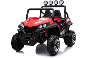 TOYSCAR ELECTRONIC WAY TO DRIVE Macchina Elettrica Per Bambini 2 Posti 24V New Polar Sedile Regolabile Auto Elettrica Per Bambini Telecomandata Porte Apribili Macchina Elettrica Per Bambini TOYSCAR Rossa