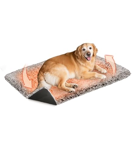 Coussin Auto-Chauffant Pour Chat Et Chien - Tapis Doux Lavable Machine, 5 Tailles, Antidérapant (Grand 48x70 Cm)