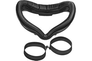 SUPERUS Face Cover Pad & Glasses Spacer Compatible with Oculus/Meta Quest 2 Accessories, Enhanced Comfort, and Prevent Your Glasses from Scratching VR Lenses (Black)