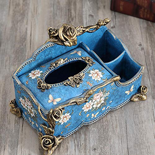 Preisvergleich Produktbild Joeesun Europäische Multifunktions-kreative Tissue-Box American Retro Tray Wohnzimmer Home Storage Box Home Decoration Rose 010376 Multifunktions-Box