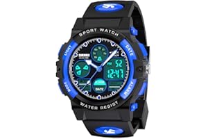 Hikidye Multifunctional Sports Watch for Kids, Waterproof Watch with Alarm Clock LED Backlight Calendar, Birthday Gifts & Toys for 3+ Year Old Boys Girls