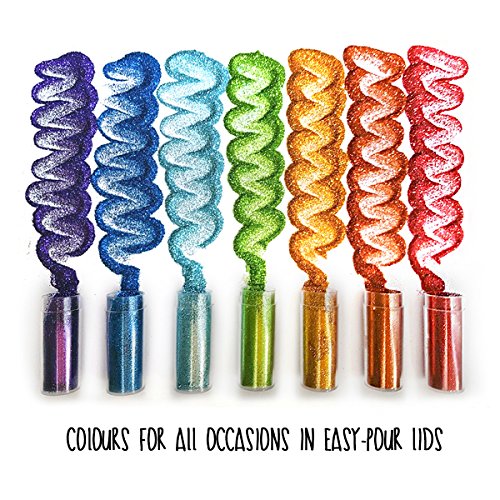 Extrafeiner Glitter für Kunst & Handwerk – Dekoration für Gesicht und Nägel – Set aus 24 Farben - 5